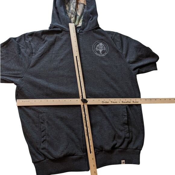 Mossy Oak Hoodie Men Large Camo Zip Outdoor Pullover Jacket Hiking Sweatshirt - Picture 3 of 16